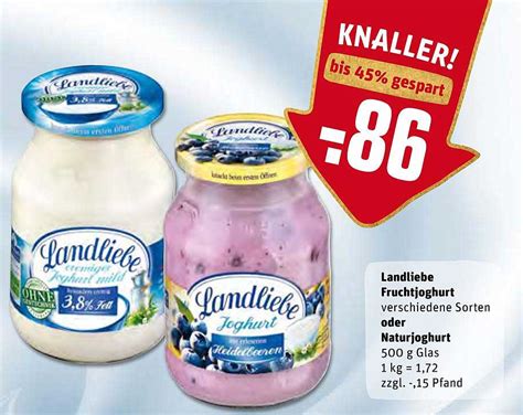 Landliebe Fruchtjoghurt Oder Naturjoghurt Angebot Bei Rewe