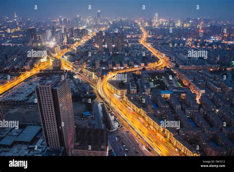 Night Scenery Of Shenyang City Stock Photo Alamy