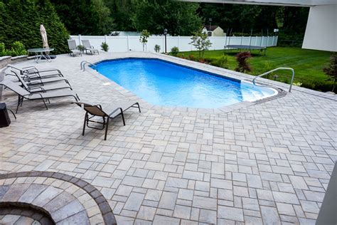 Inground Pools Paver Pool Patio