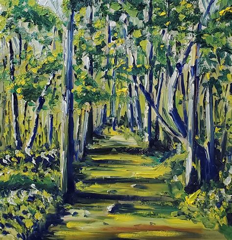 Wooded Path, oil on panel, me, 2024 : r/oilpainting