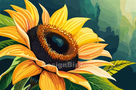 Sunflower Watercolor Art Illustration Graphic by Designbird · Creative ...