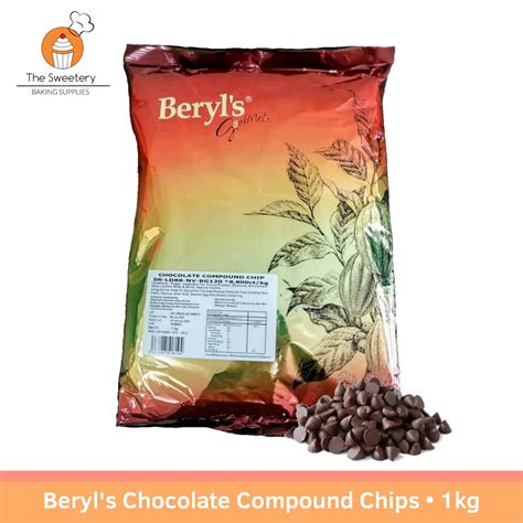 Beryl S Dark Chocolate Compound Chips 8800cts 1kg Lazada PH