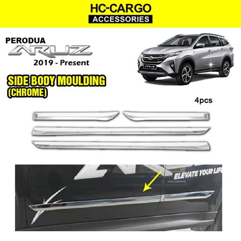 Perodua Aruz Suitable New Toyota Rush Also Side Body Molding Chrome