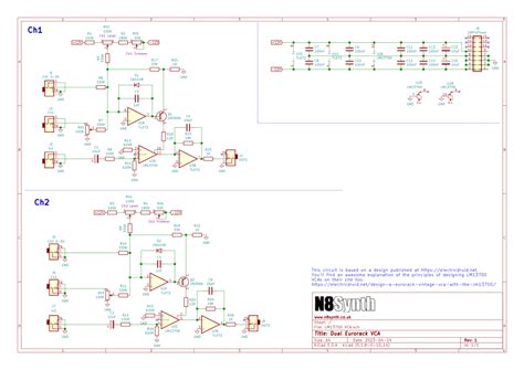 Diy Eurorack Vca Module N Synthesizers