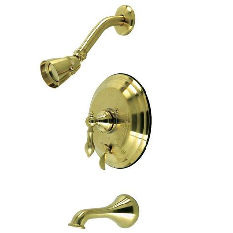 American Classic Single Handle Tub And Shower Faucet Brushed Brass