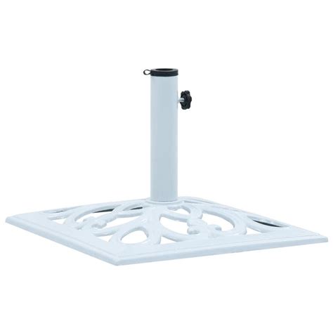 Vidaxl Socle De Parasol Blanc Kg Cm Fonte Leen Bakker