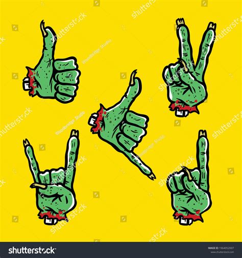 Zombie Hand Icon Vector Cartoon Stock Vector (Royalty Free) 1964052007 ...