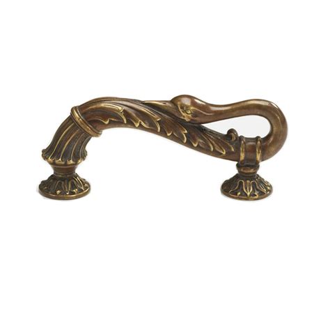 Schaub And Company 940 Mbr Swans 5 Inch Center To Center Monticello Brass Cabinet Pull