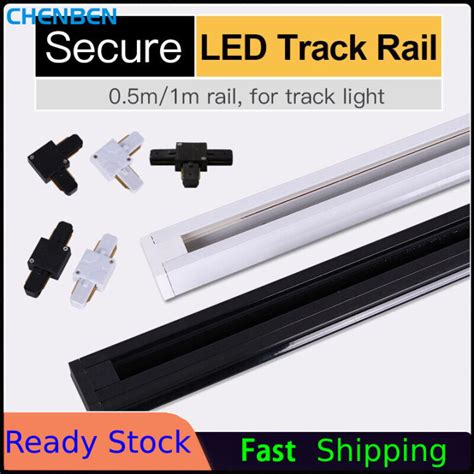 CHENBEN Aluminum LED Track Light Rail 0 5M 1M 2 Wire Electrified Rail