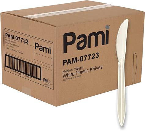 Amazon PAMI Medium Weight Disposable Plastic Knives 1000 Pack