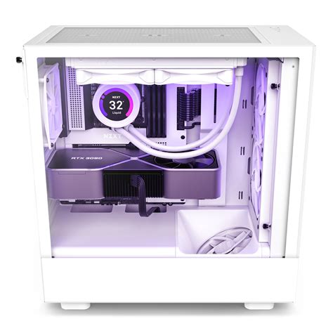 NZXT H5 Elite White ホワイト CC H51EW 01 140mm ライティング重視のミドルタワーケース