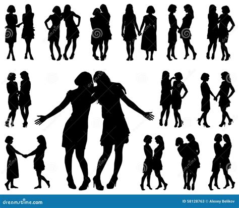 Two Women Hugging Clipart Black