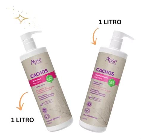 Apse Shampoo E Condicionador Cachos Nutritivo 1 Litro Frete grátis