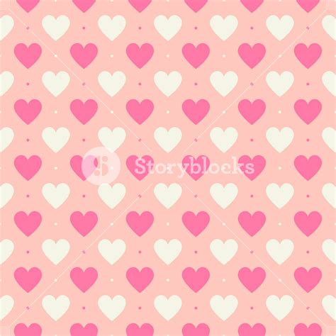 Pink And White Hearts Pattern Royalty-Free Stock Image - Storyblocks