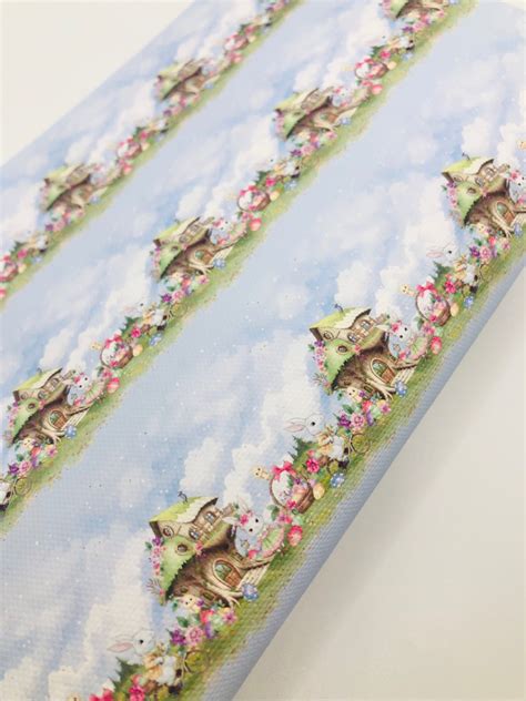 Nina Bunny Pink Easter Bunny On Bike Treehouse Printed Canvas Sheet