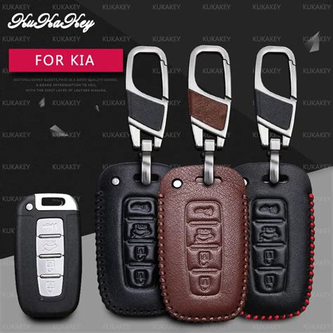 Kukakey Remote Smart Car Key Case For Kia K Sportage R Sorento Leather