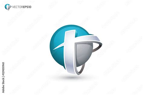 Letter T Logo 3d