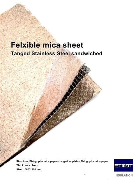 St 304t2 Flexible Mica Sheet With Tanged Stainless Ste