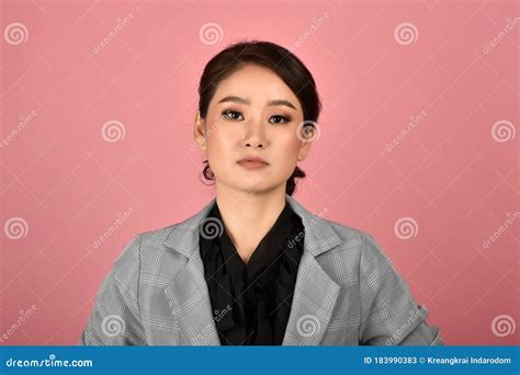 Asian Businesswoman Feeling Tired And Exhausted From Working Stress