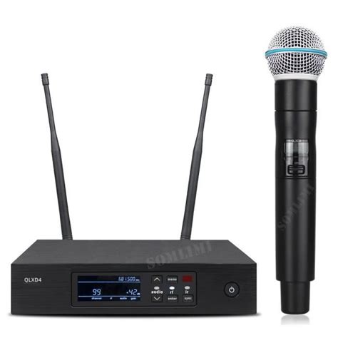 Somlimi Microphone Professionnel Sans Fil Avec Tui Qlxd Uhf