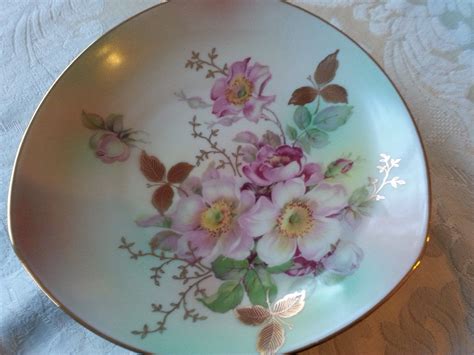 So Beautifully Hand Paiinted Wild Rose Bowl By Schumann Etsy Wild