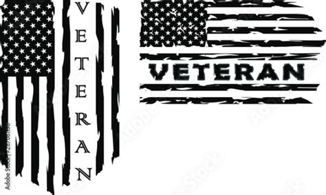 American flag veteran, US Military veteran flag , clipart. Only ...