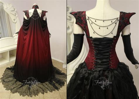 Crimson Moon Dragon Gown Back View By Lillyxandra Deviantart On