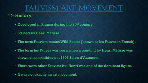 Ppt Fauvism Art Movement Powerpoint Presentation Free Download Id