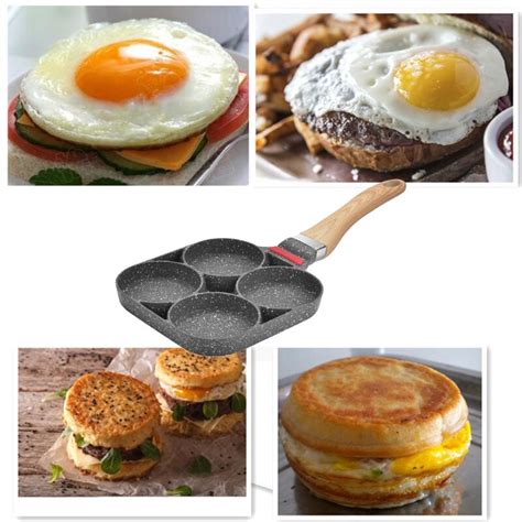 4 Holes Fried Egg Frying Pot Omelet Pan Non Stick Pancake Steak Omelette Kitchen Cooking