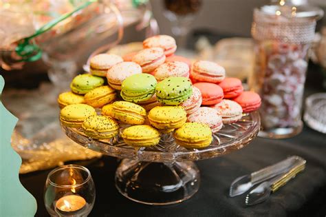 Multicolored Macaroon Dessert Table