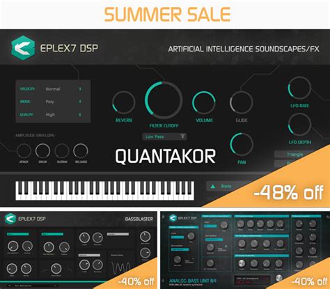 Eplex7 DSP Summer Sale Up To 48 Off On VST Plug Ins And Instruments