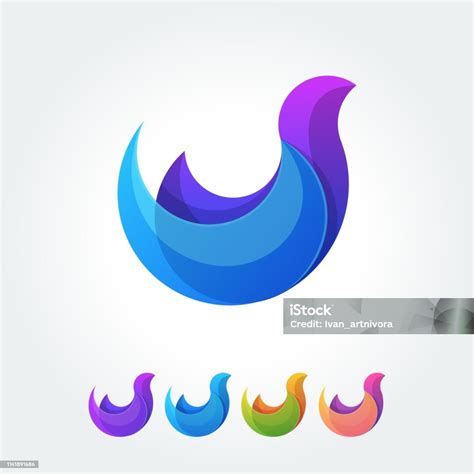 Template Vektor Desain Logo Abstrak Burung Ikon Logo Kreatif Merpati