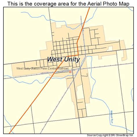 Aerial Photography Map of West Unity, OH Ohio