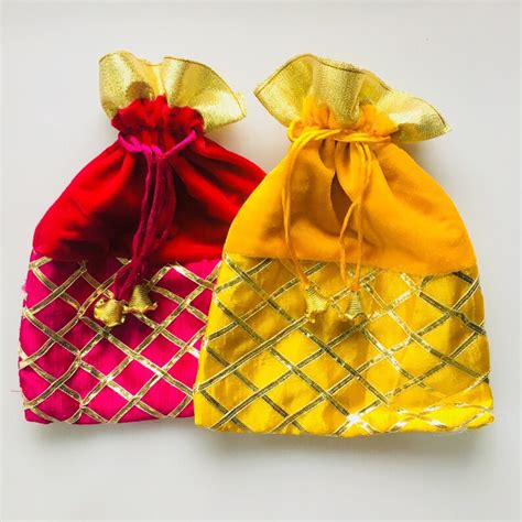 Indian Return Gift Favor Bag Indian Wedding Potli Bag Etsy