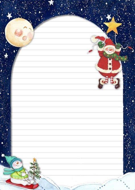 Papiers à lettre de NOEL à imprimer 1000 idées à faire chez soi