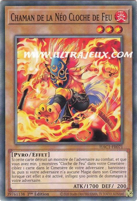 Carte Yu Gi Oh Chaman De La N O Cloche De Feu Hac Fr