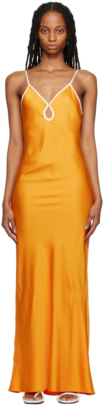 Yellow Keyhole Maxi Dress By Pushbutton On Sale