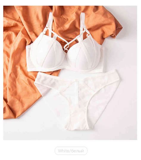 Nyx Black Push Up Bra And Panty Set Back Sexy Lingerie For Women Thick Cotton Plus Size