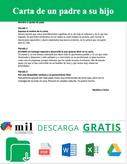 Cartas De Un Padre A Sus Hijos Ejemplos Y Frases Modelo Carta The