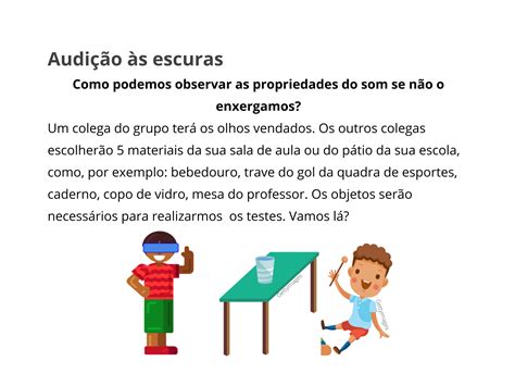 Plano De Aula Ano O Som Em Diferentes Materiais