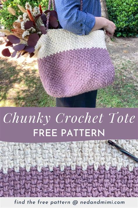 Chunky Crochet Tote Bag Free Pattern Ned Mimi