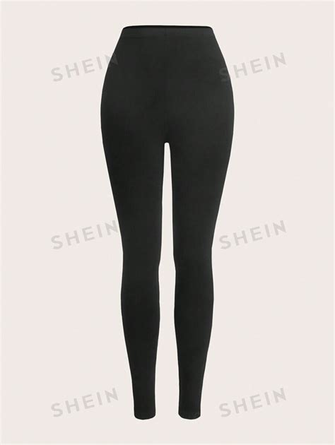 Shein Ezwear 2pcs Solid Elastic Waist Leggings Shein Usa