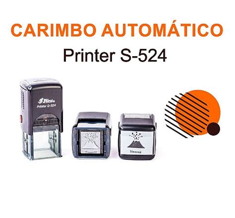 Carimbo Automático Shiny Printer S 524 24x24mm JRM Carimbos