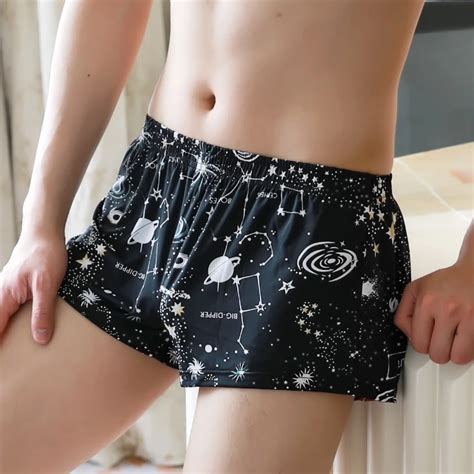 Soutong 2019 New 3pc Men Boxer Underwear Ice Silk Comfortable Home