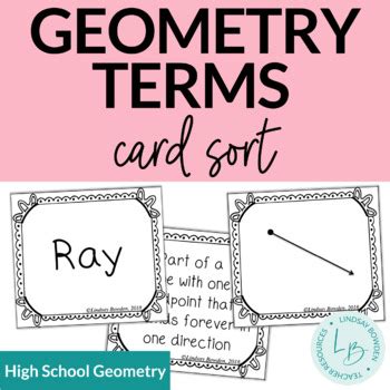 Geometry Terms Activity By Lindsay Bowden Secondary Math TpT