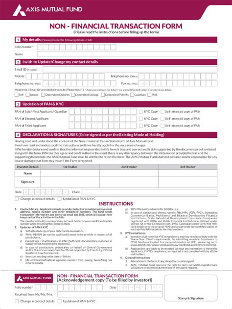 Fillable Online NON FINANCIAL TRANSACTION FORM Please Fill In Fax