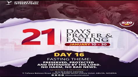 Days Fasting And Prayer Day Th January Youtube