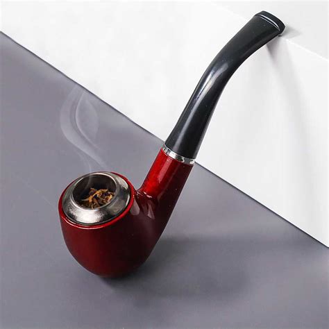 Jual Boxin Pipa Rokok Motif Kayu Smoking Tobacco Pipes ZF808