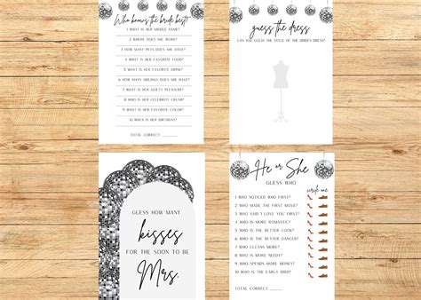 Disco Bridal Shower Games Printable Brides Last Disco Bridal Shower