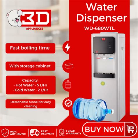 D WD WTL Hot Cold Normal Water Dispenser With Storage Cabinet Lazada PH